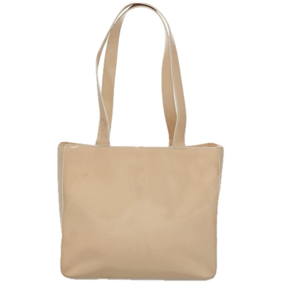 Chanel Patent Leather Tote Bag Beige